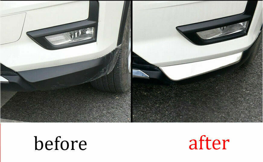 for Nissan Rogue 2017-2020 Silver Stee Front Bumper Cover Side Corner Guard Trim