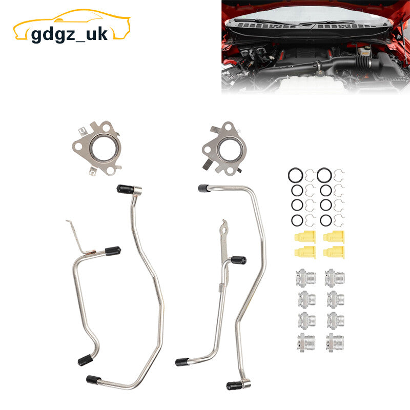 Turbo Coolant Line Kit Driver/Passenger Side for 926-186/187 for Ford F150/250/350HD