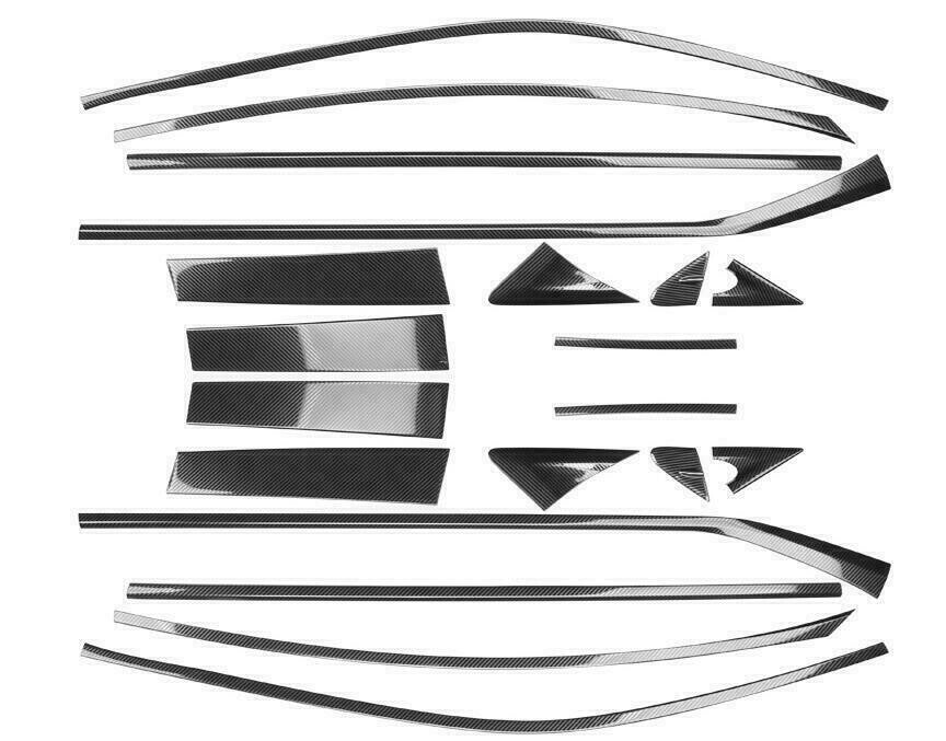 20P for Lexus ES250 ES300H ES350 2019-2022 Carbon Fiber Window Trim Strips Cover