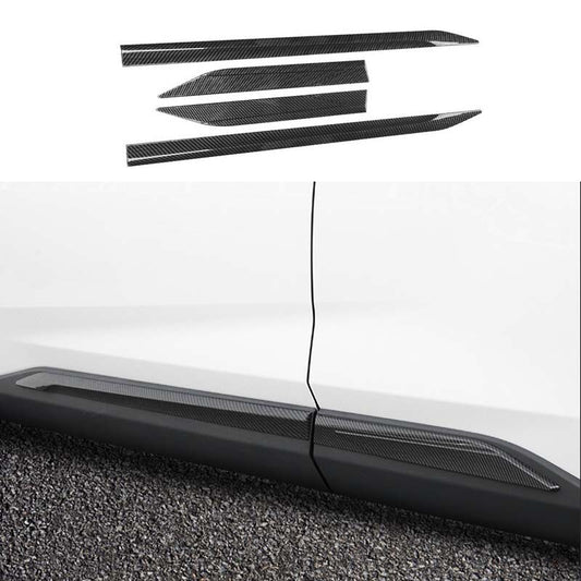 Cover Trim 4X Door Body Side Molding Carbon Fiber ABS for Toyota RAV4 2019-2023