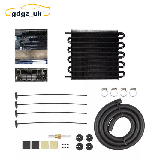 10 Pass/Rows Transmission Oil Cooler for 5/16 Universal Tube And Fin Cooler Kit