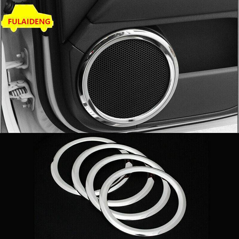 for jeep patriot compass 2011-2016 ABS Chrome Interior door speaker ring trims