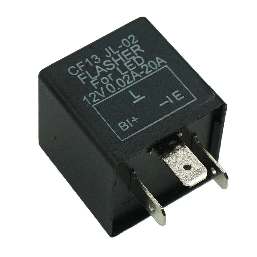 3-Pin Car Flasher Relay Fix Light LED Lamp Turn Signal Hyper Flash CF13 JL-02 US