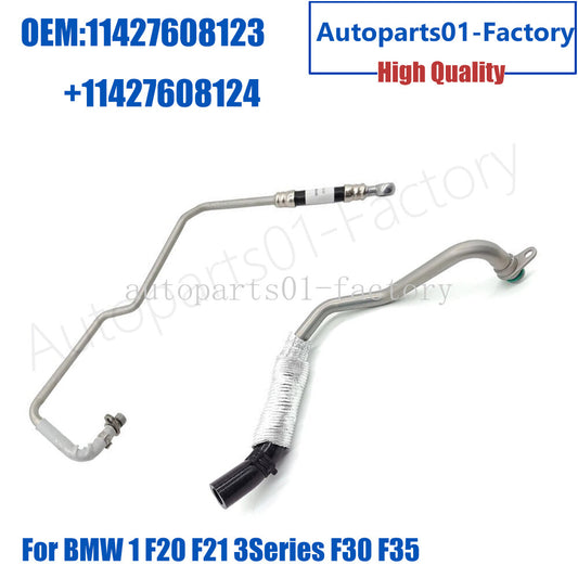Set of 2PCS Turbocharger Oil Supply Pipe for BMW 1 F20 F21 3Series F30 F35