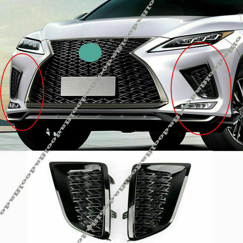 Sport Style Front Bumper Fog Light Grille Cover for Lexus RX350 RX450H 2020 2021