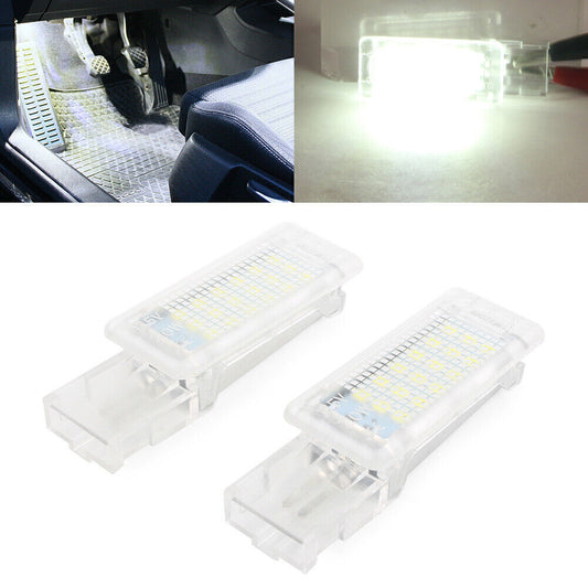 White LED Footwell Light Lamp for VW for SKODA Golf6 2009~2013 for Jetta 2006~2008 Pair
