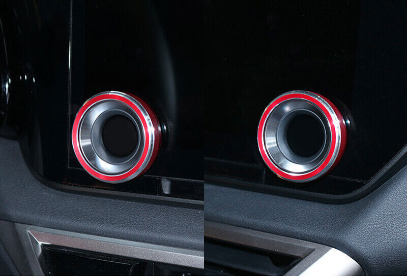 2Red Aluminum Console Air Conditioning Knob Trim for Lexus RX350 500h 2023-2024