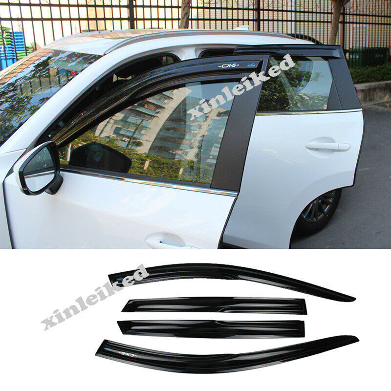 for Mazda CX-5 2017-2021 Black Window Visor Vent Sun Shade Rain Guard Door Visor