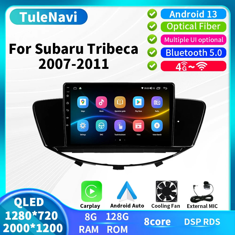 for Subaru Tribeca WX W10 Stereo Auto CarPlay Car Radio Multimedia Player Screen