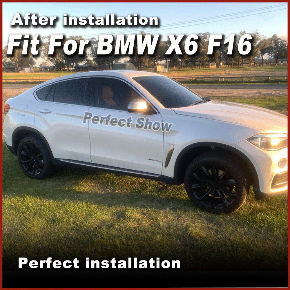 4PCS Wheel Arch Fender Flares Cover Lip Spoiler PP Fit for BMW X6 F16 SUV 15-18