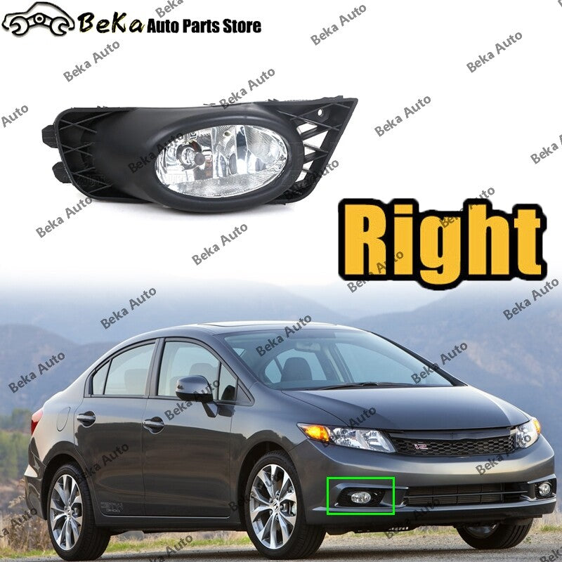 1 piece for Honda for Civic 4-Door Sedan 2009-2011 R-AUTO Right Front Bumper Fog Light