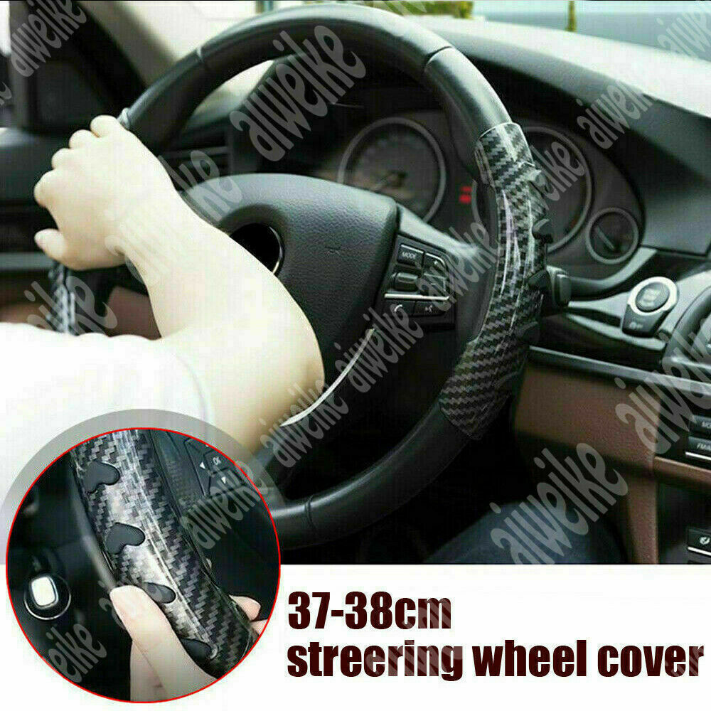 for Toyota Highlander 2020-23 Carbon Fiber Steering Wheel Non-Slip Booster Cover