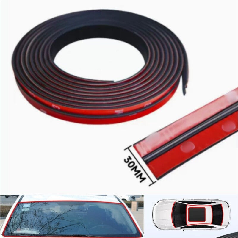 9.84ft Rubber Seal Strip Weather Stripping Car Roof Windshield Trim Edge Molding