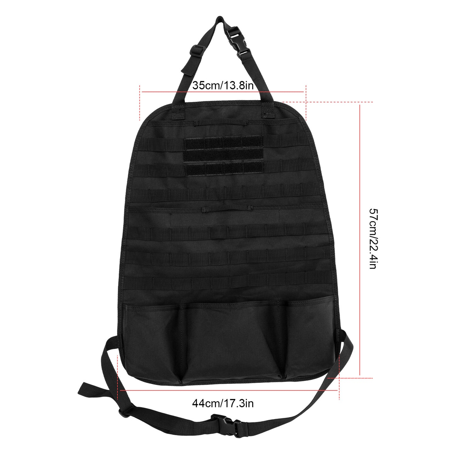 Nylon Car Storage Organizer Bag Tactical Vehicle MOLLE for Seat Back Cover Protector