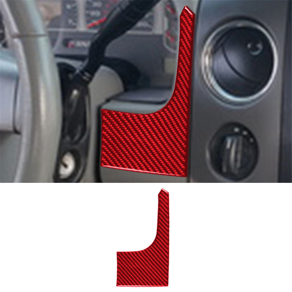Carbon Fiber Interior Right Of Speedometer Cover Trim for Ford F-150 FX4 Red