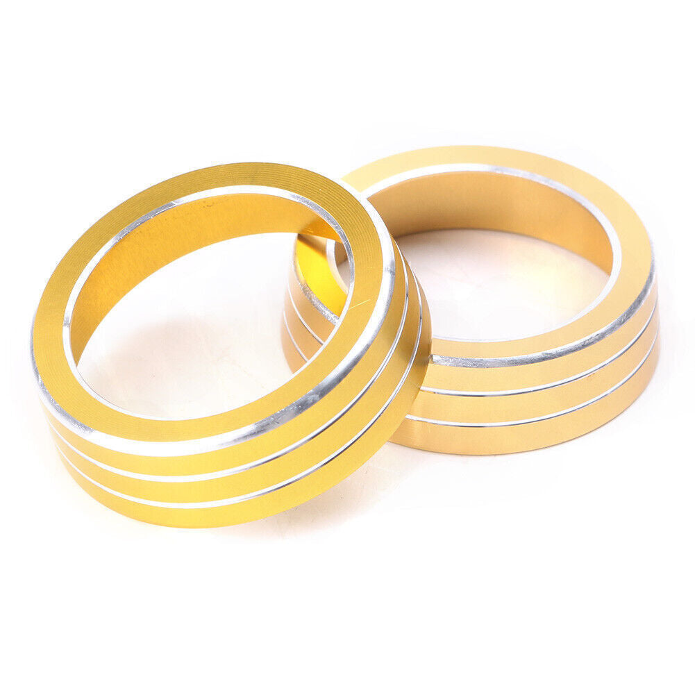 2x AC Air-condition Control Switch Cover Ring Fit for Honda for Civic 2016 2017 Gold