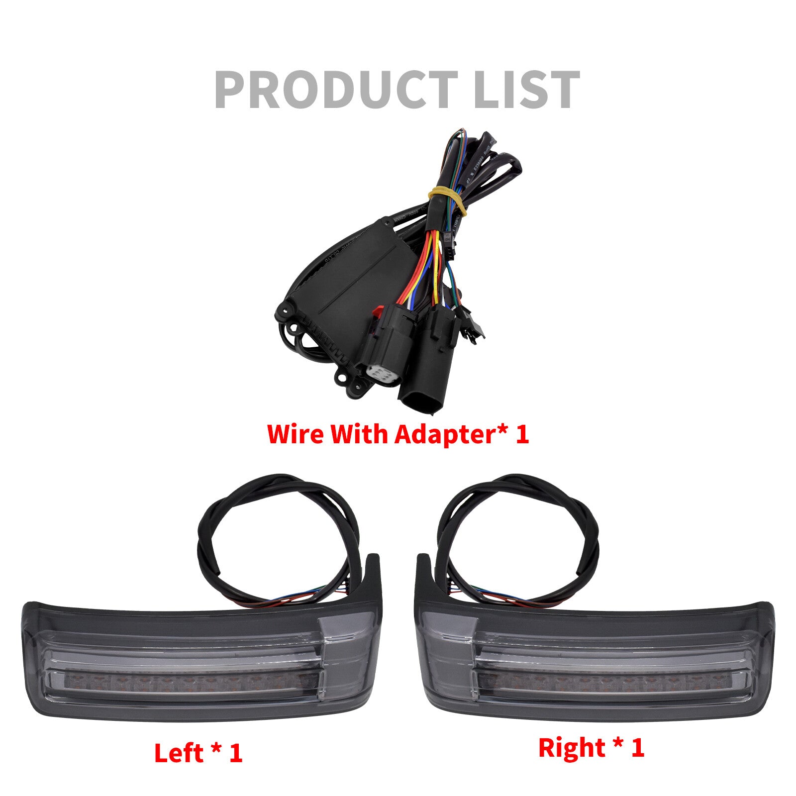 Smoke Wide Saddlebag Run Turn Signal Brake Light Lamp Fit For Touring 2014-2023