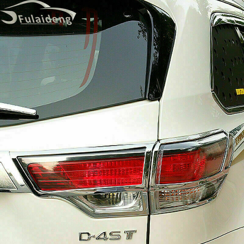 Chrome Rear Tail Light Frame Molding Cover Trim for Toyota Highlander 2014-2019