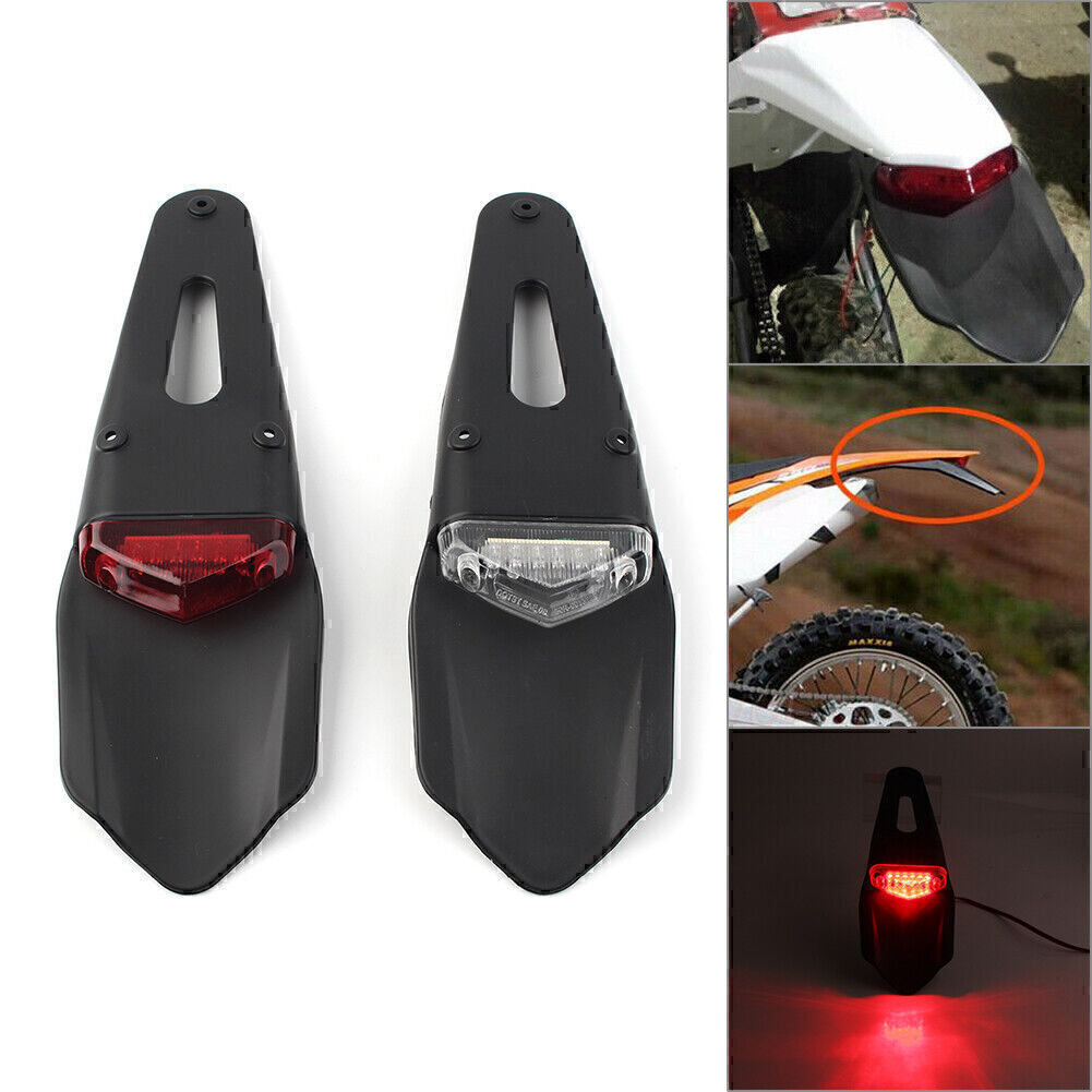 Universal Motorcycle Rear Tail Light Dirt Bike Fender 12V LED Off-Road