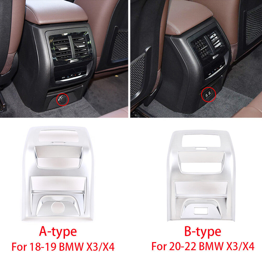 Carbon Fiber ABS Rear Air Vent Outlet Panel Trim for BMW X3 G01 X4 G02 2018-2019