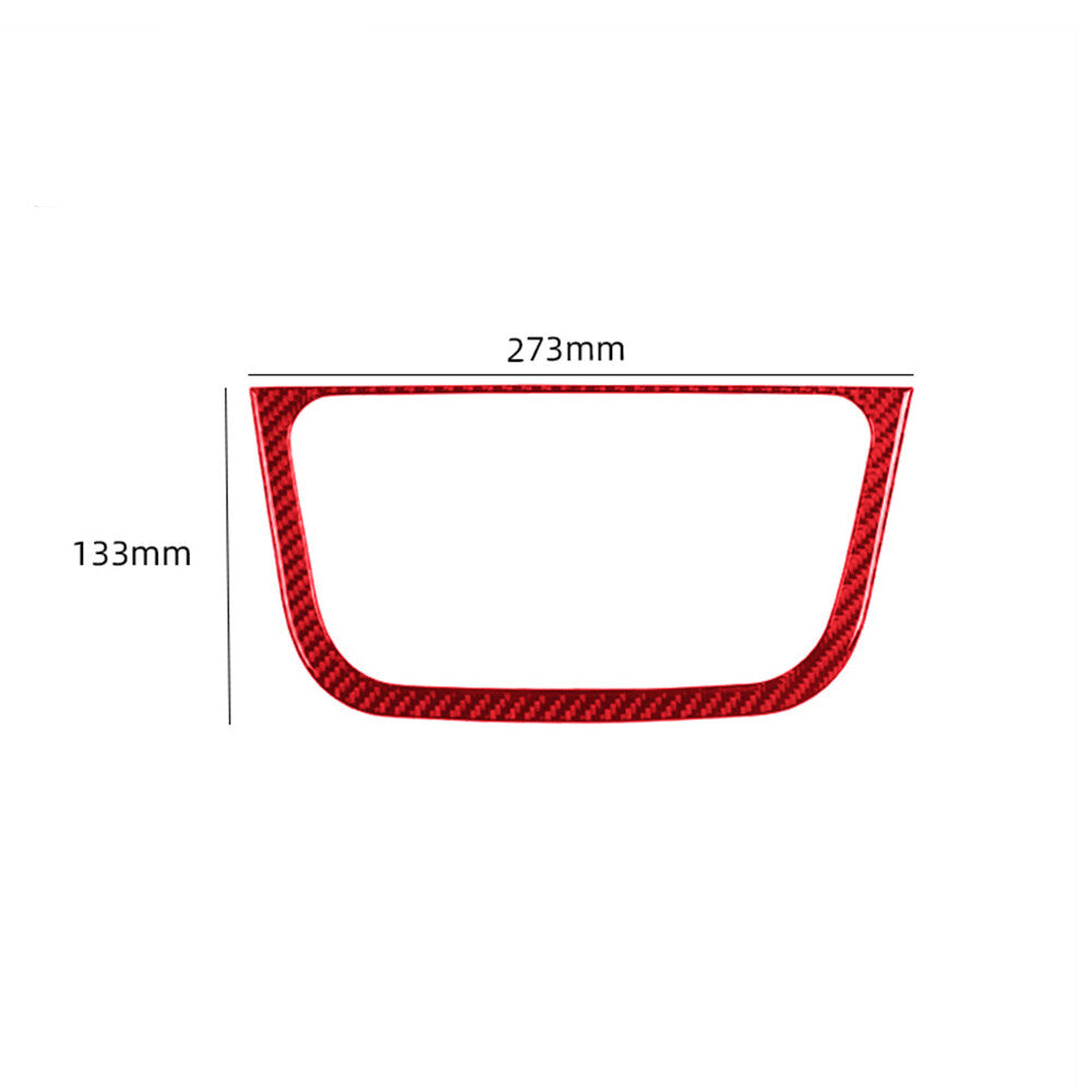 Red Carbon Fiber Radio Upper Storage Box Frame Cover for Jeep for Wrangler JK 11-17