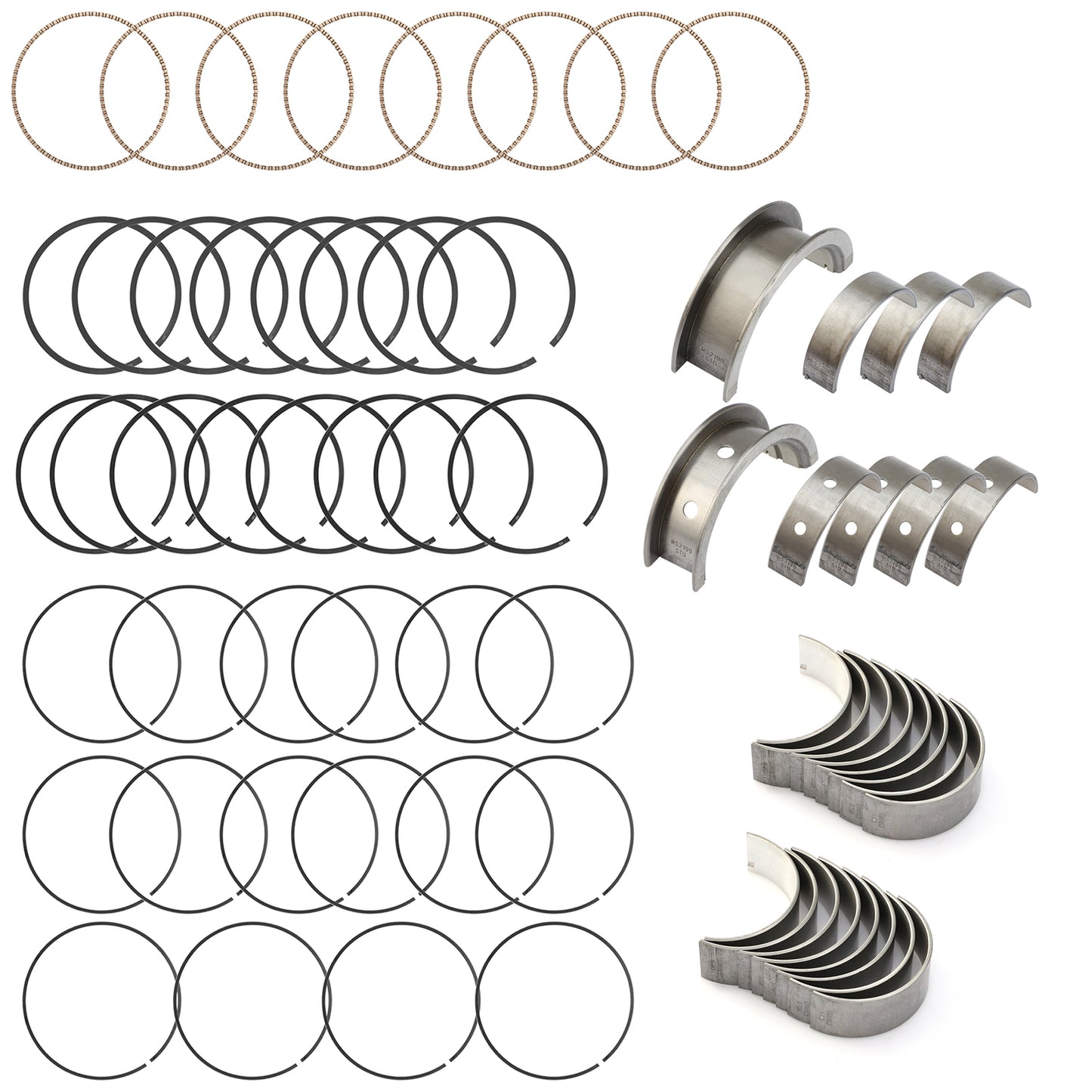 LS  LS9 Gaskets Kit + Main Rod Bearings + Piston Rings for GM for Chevy LS1 LS6 LQ4