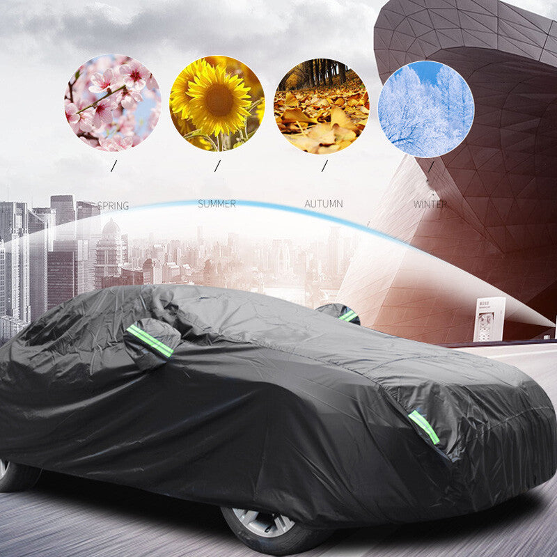 Car protective case: waterproof, rainproof, UV-resistant, dustproof, sunproof, reflective, all year round.