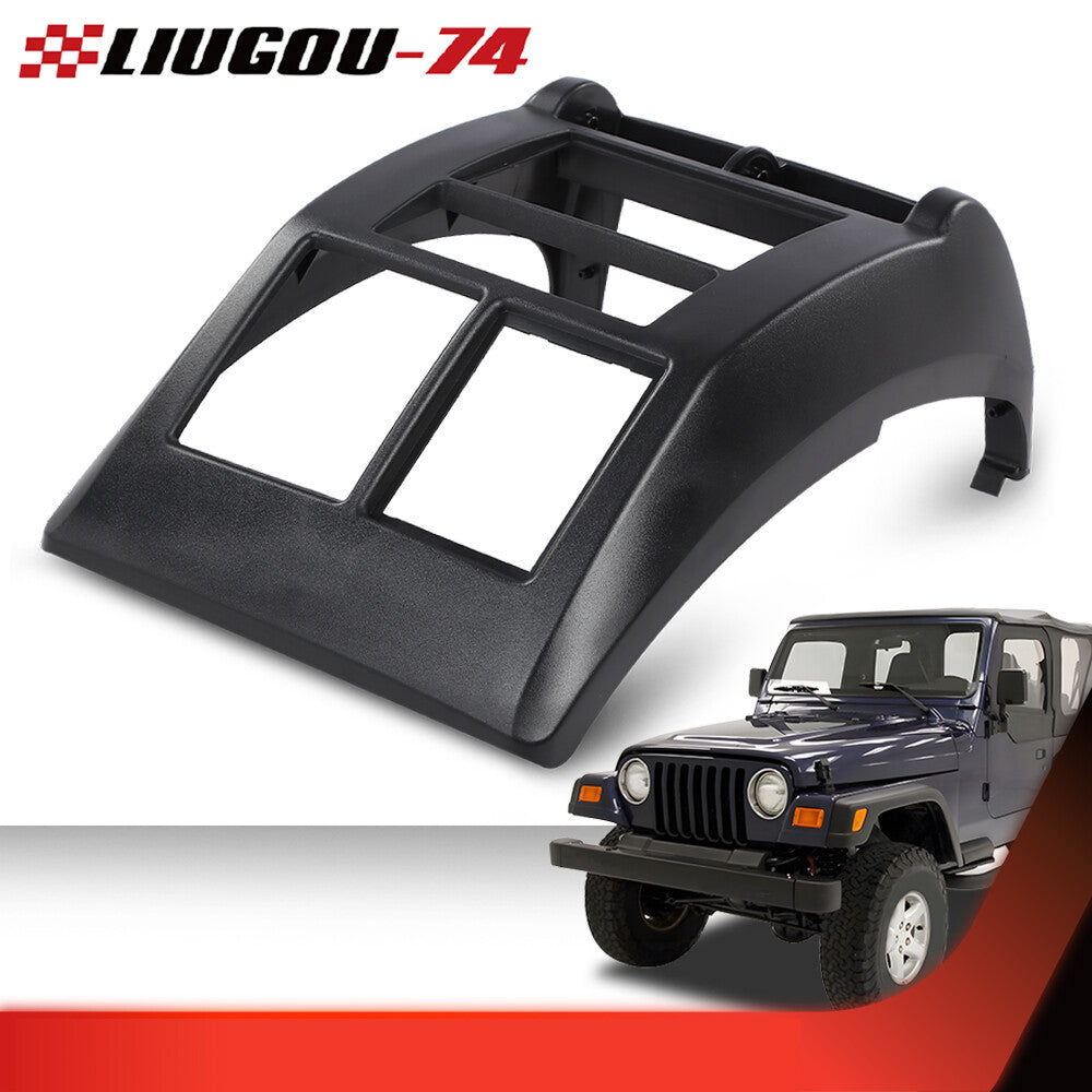 Suitable for 1997-02 for Jeep for Wrangler TJ Dual Din Dash Bezel Radio Stereo Mount Kit