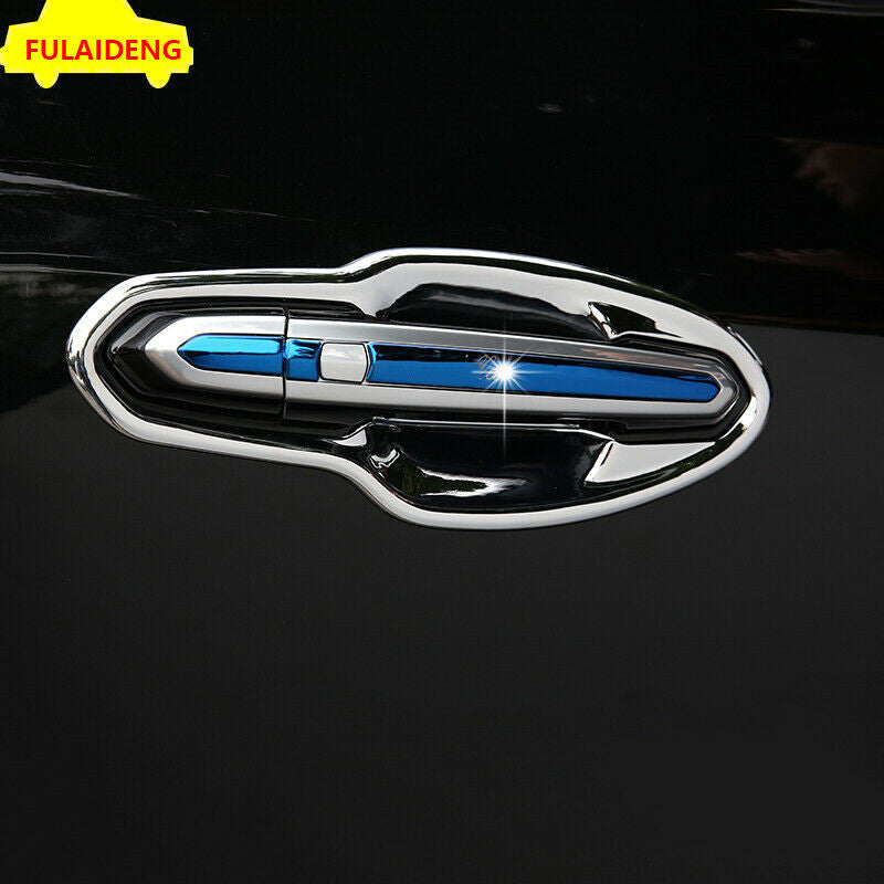 12P for Cadillac XT5 2016-2021 Blue Titanium Outside Door Handle Sticker Trim