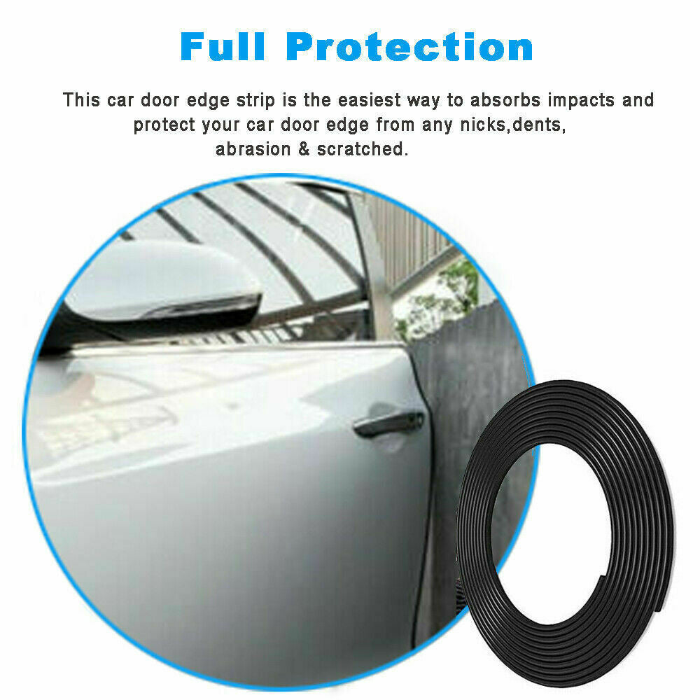 32ft U Shape Rubber Seal Car Door Edge Guard Molding Trim Protectors Strip Blac!