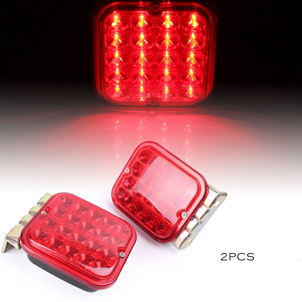 2x Red 4.5 Trailer Tail Light Kit Fit Brake RV Boat Truck Turn Signal Led Light