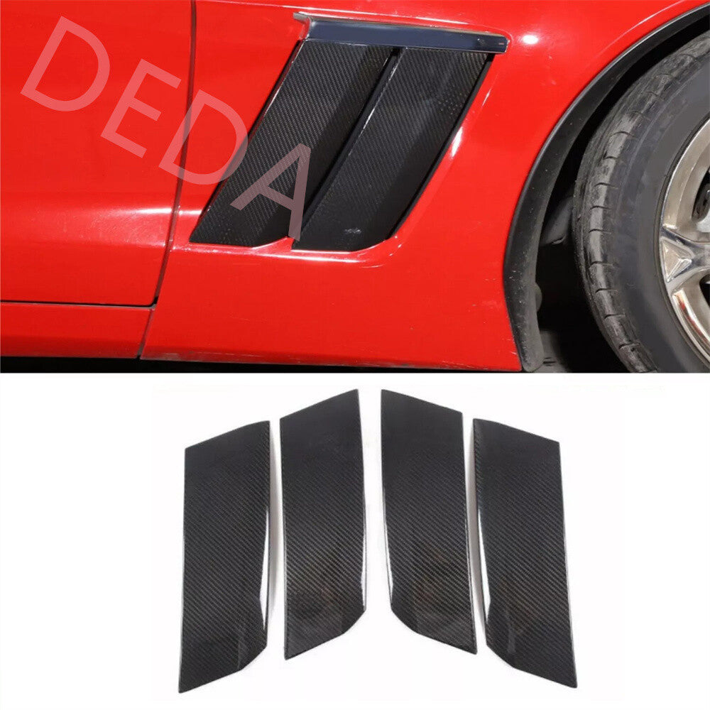 Real Carbon Fiber Side Body Fender Vents Cover for Chevrolet for Corvette C6 2005-13
