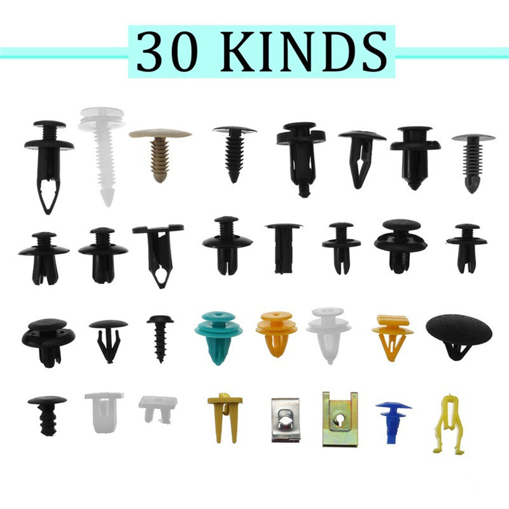 Automotive plastic clip hybrid push-type retainer 500 pieces with fastener removal tool for General Motors