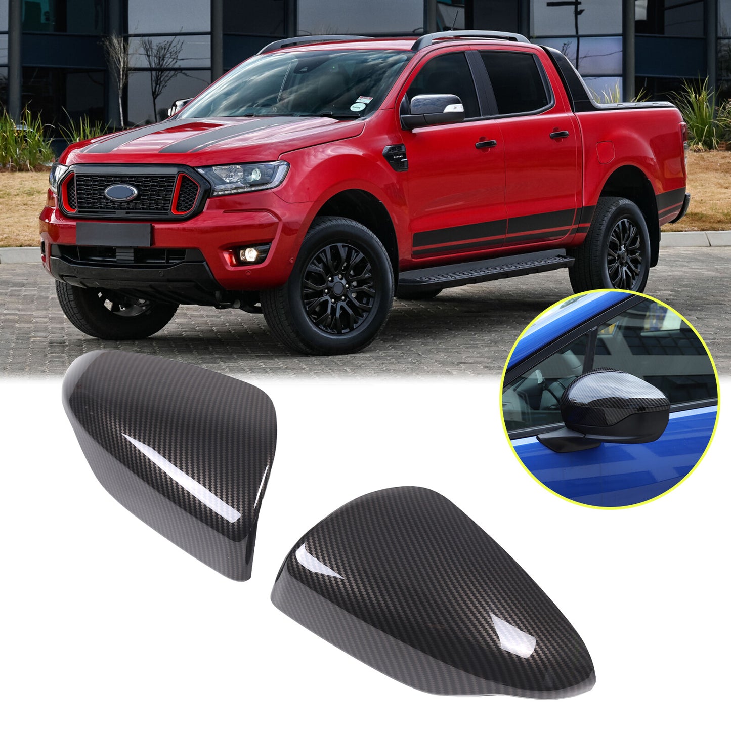 ABS carbon fiber window lift switch cover trim for Toyota Tacoma 2016 - 2020