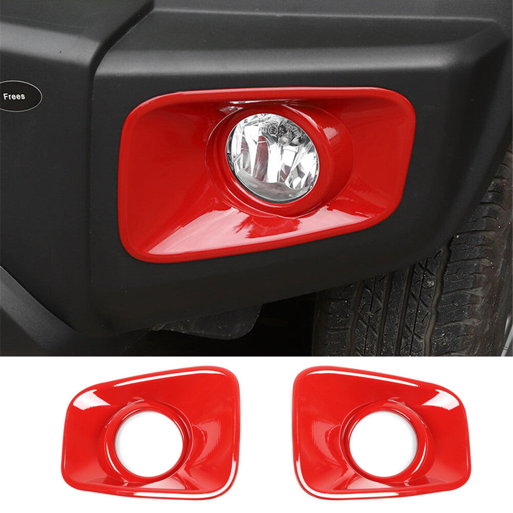 2¡ÁRed ABS Front Fog Light Lamp Cover for Suzuki for Jimny 2019-2022 Car Accessories