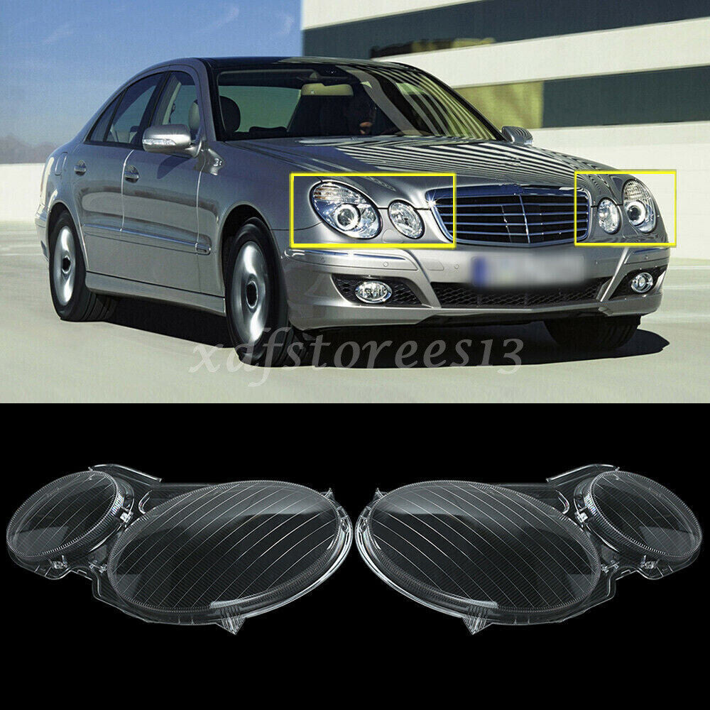 Clear Headlight Lens Cover Lampshade for Mercedes for Benz E-Class W211 2002-2008