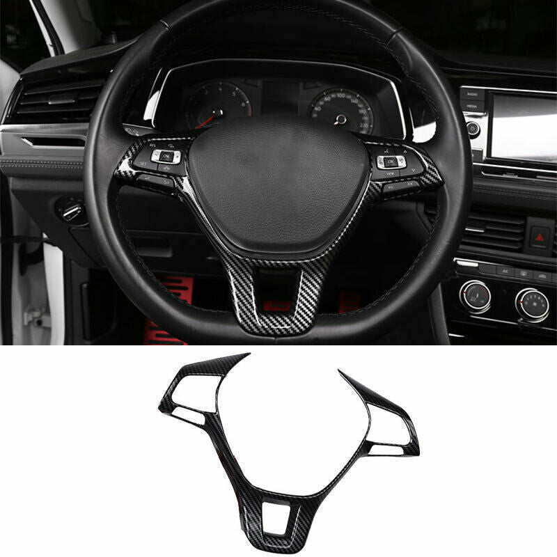 for Volkswagen for Jetta Mk7 2019-2022 Carbon Fiber Steering Wheel Strip Cover Trim