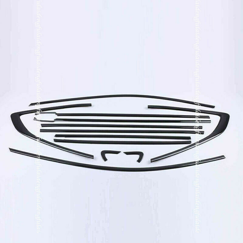 for Honda CRV CR-V 2017-2022 Glossy Black Stainless Car Window Strip Cover Trim