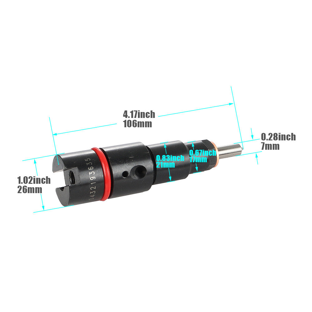 Set of 6 0432193635 RV275 Injectors for Dodge 5.9L 40-50 HP 98.5-2002