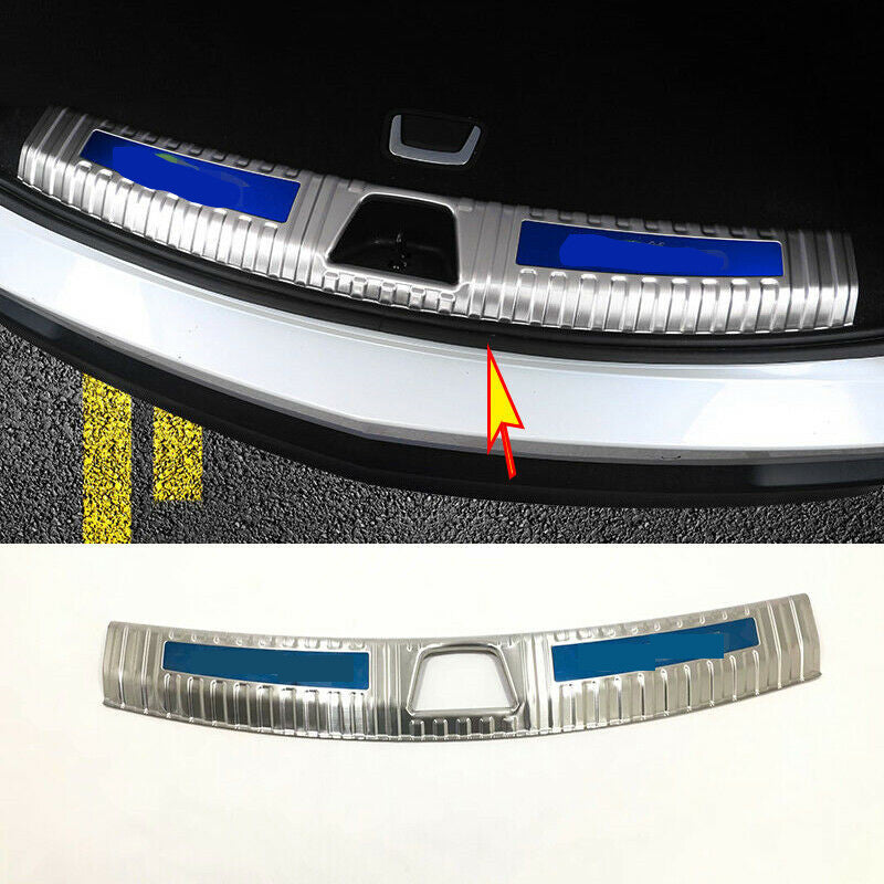 for Cadillac XT4 18-21 Silver Inner Rear Bumper Protector Plate Sill Cover Trim