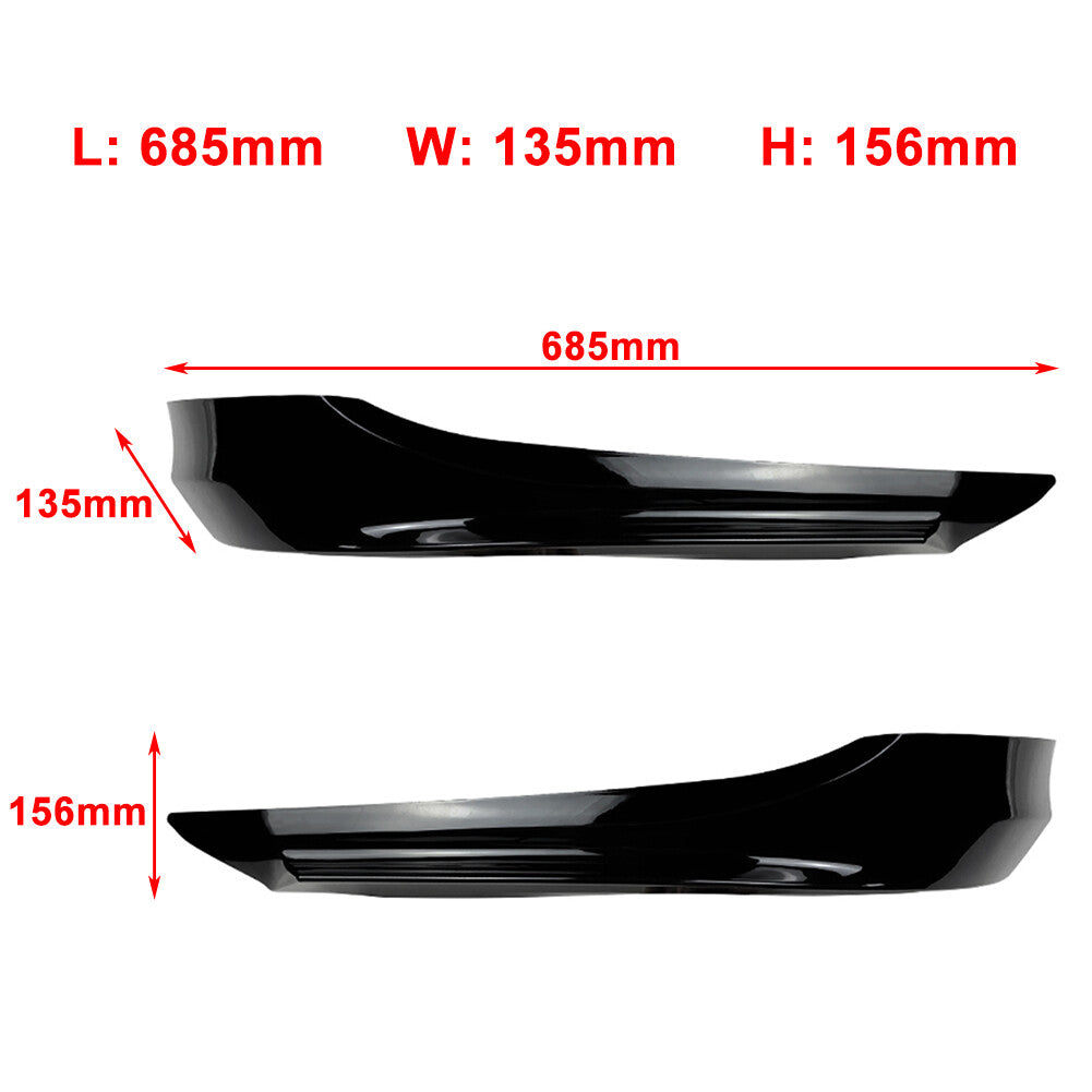 Carbon Black Front Bumper Lip Aprons for BMW 3 Series E90 4-Door Sedan 2009-2012