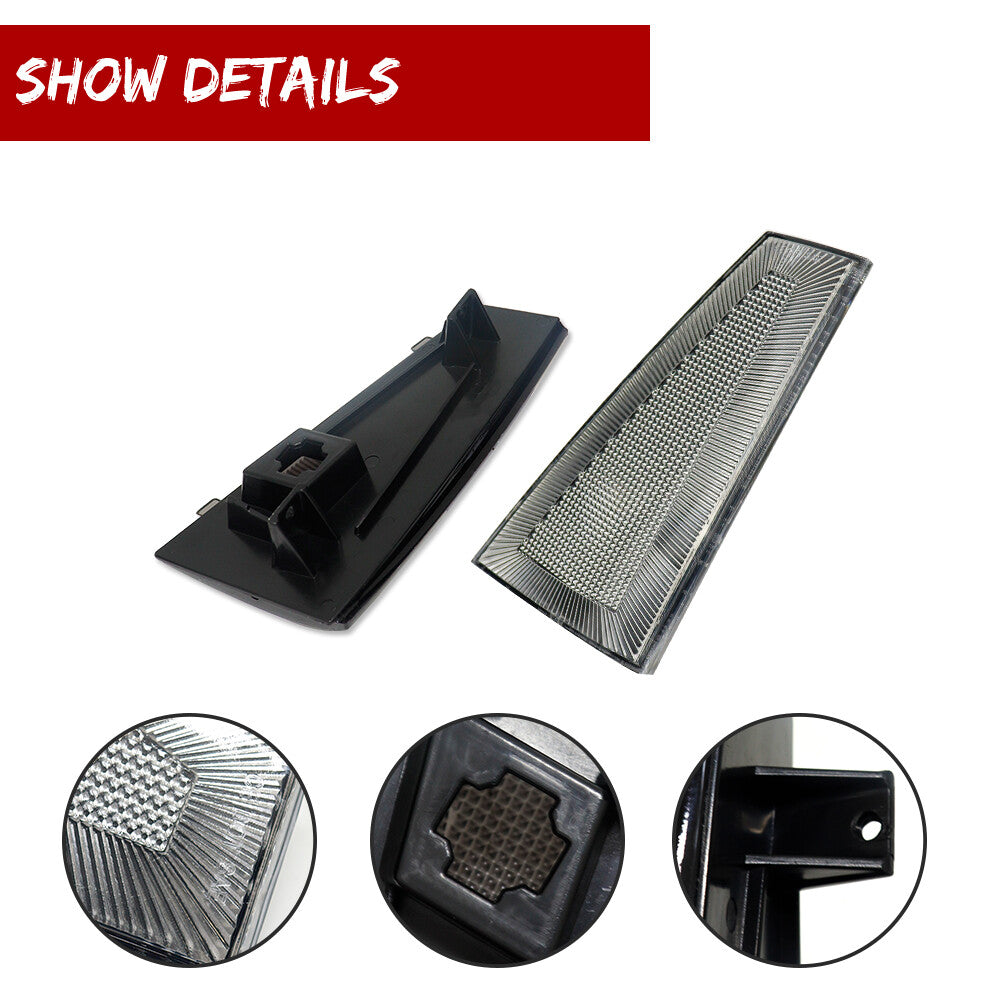 Transparent housing kit for front side marker lights on for Chevrolet El Camino Malibu 80-81 models.