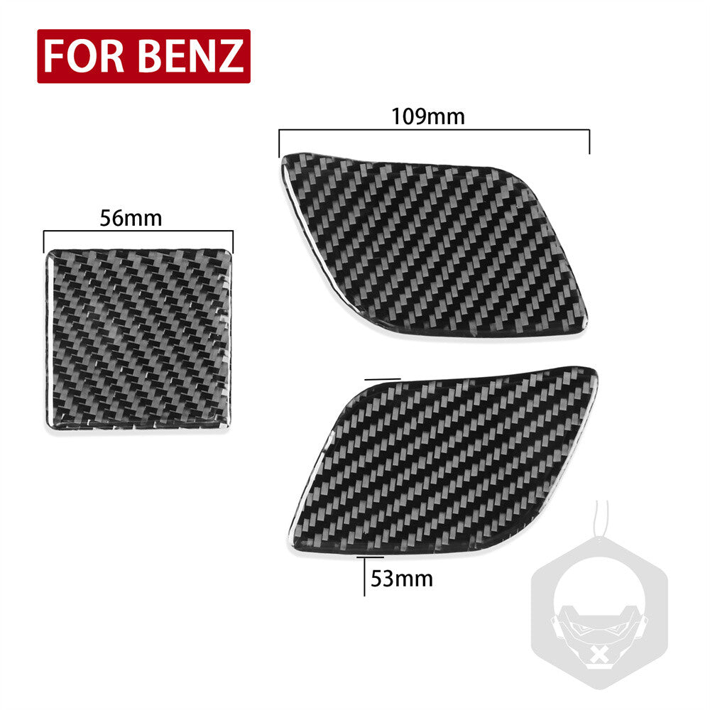 Carbon Fiber Front Body Headlight Cleaning Cover for Benz CLS Class C219 2004-09