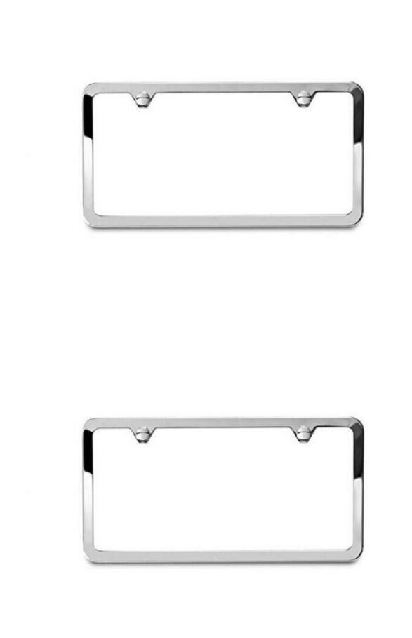 2-piece car license plate frame cover cap rear trunk ultra-thin chrome plating suitable for Honda