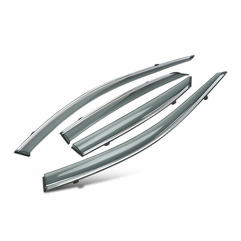 for Ford Escape 2013-2019 Car Window Visors Sun Rain Guard Deflector W/Chrome