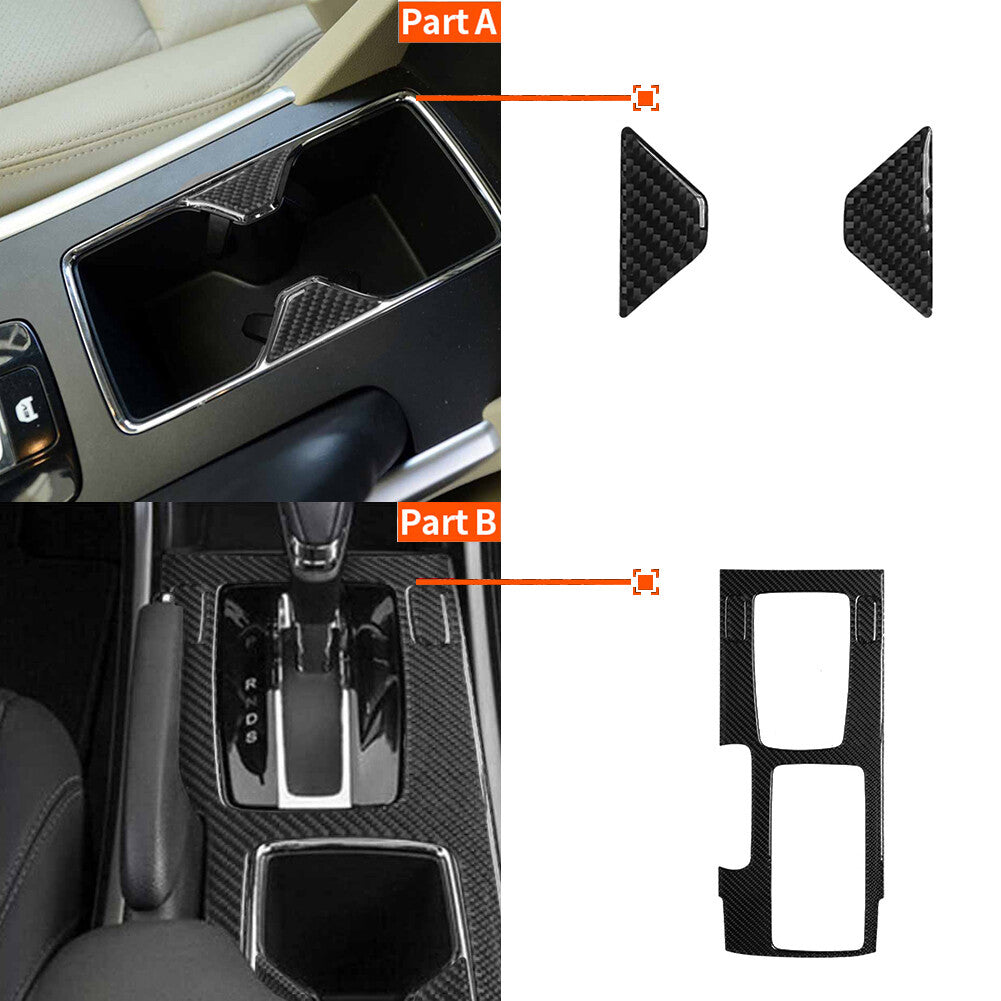 7X /Set Interior DecorativeCover Trim Carbon Fiber for Honda Accord 2013-2017