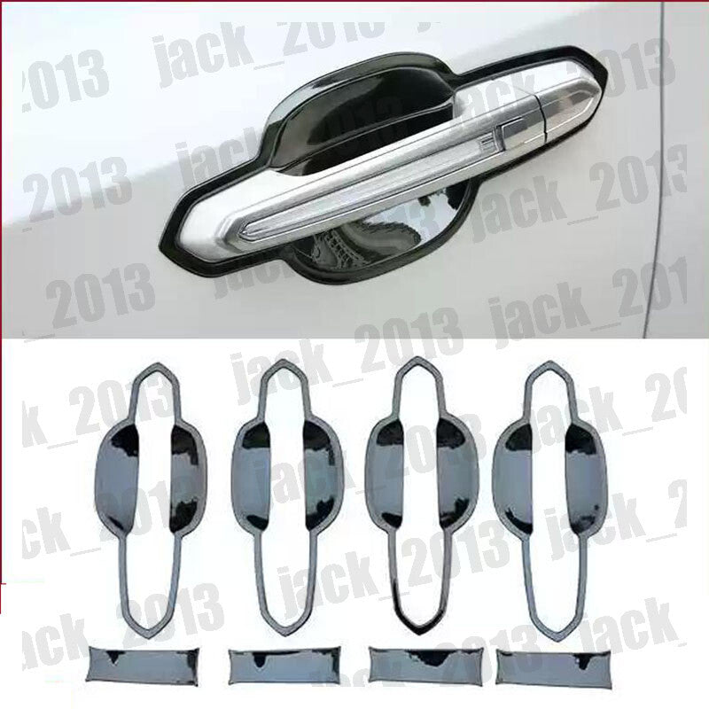 Black Stainless Door Handle Grand Bowl Cover Trim for Cadillac XT4 2018-2023