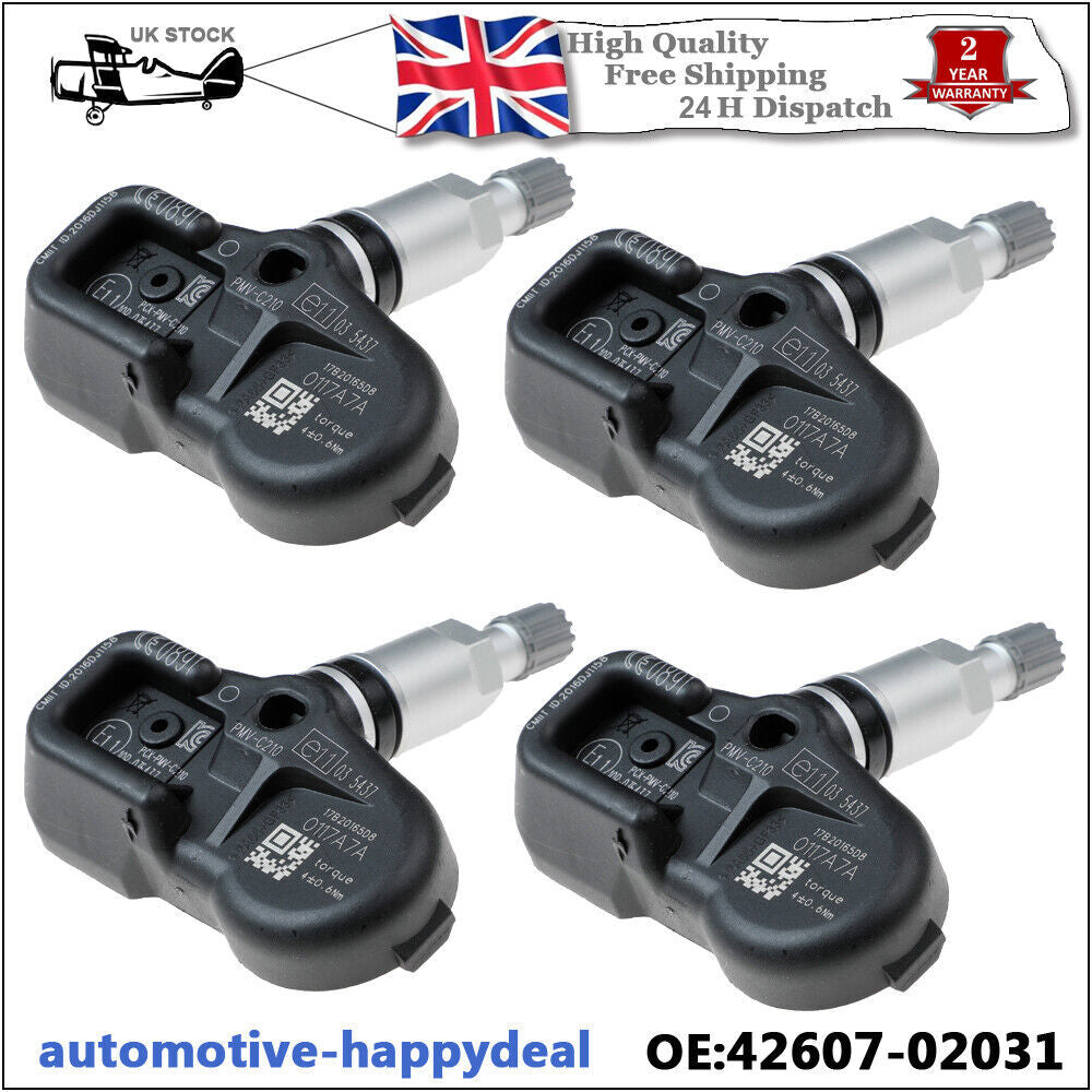 4X for LEXUS IS300H TPMS TYRE PRESSURE MONITOR SENSOR IS300H AVE30 42607-30070