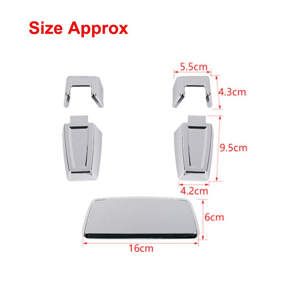 Tailgate Rear Window Glass Hinge Cover Trim for Jeep Commander 2006-2010 Chrome