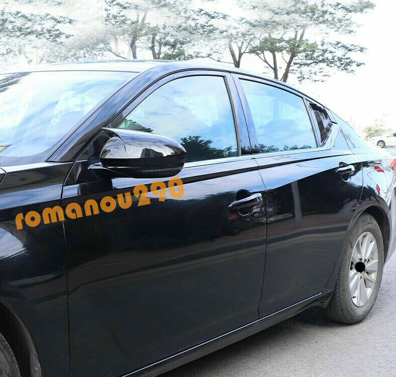 for Nissan Sentra 2020-2023 Glossy Black Steel Window Bottom Strip Cover Trim 4x
